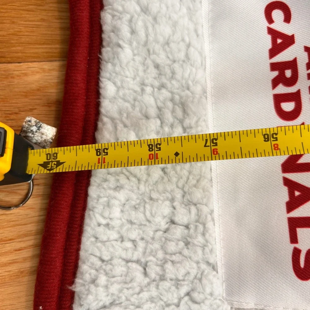 Arizona Cardinals Northwest Sherpa Throw Blanket NFL White Red Fleece Plush